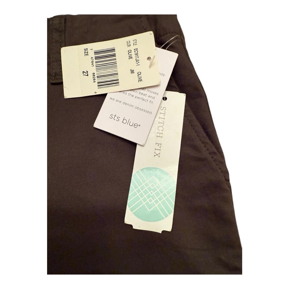 STS Blue Gigi Mid Rise Crop Trousers Dark Olive NWT Size 27 - Picture 6 of 16